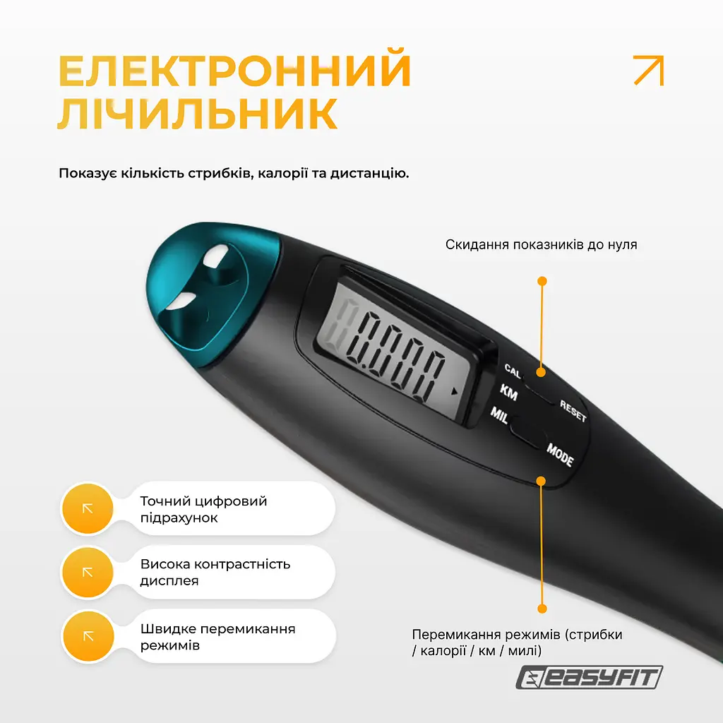 Скакалка для боксу EasyFit TwinRope 2,8 м чорний-зелений - фото 5