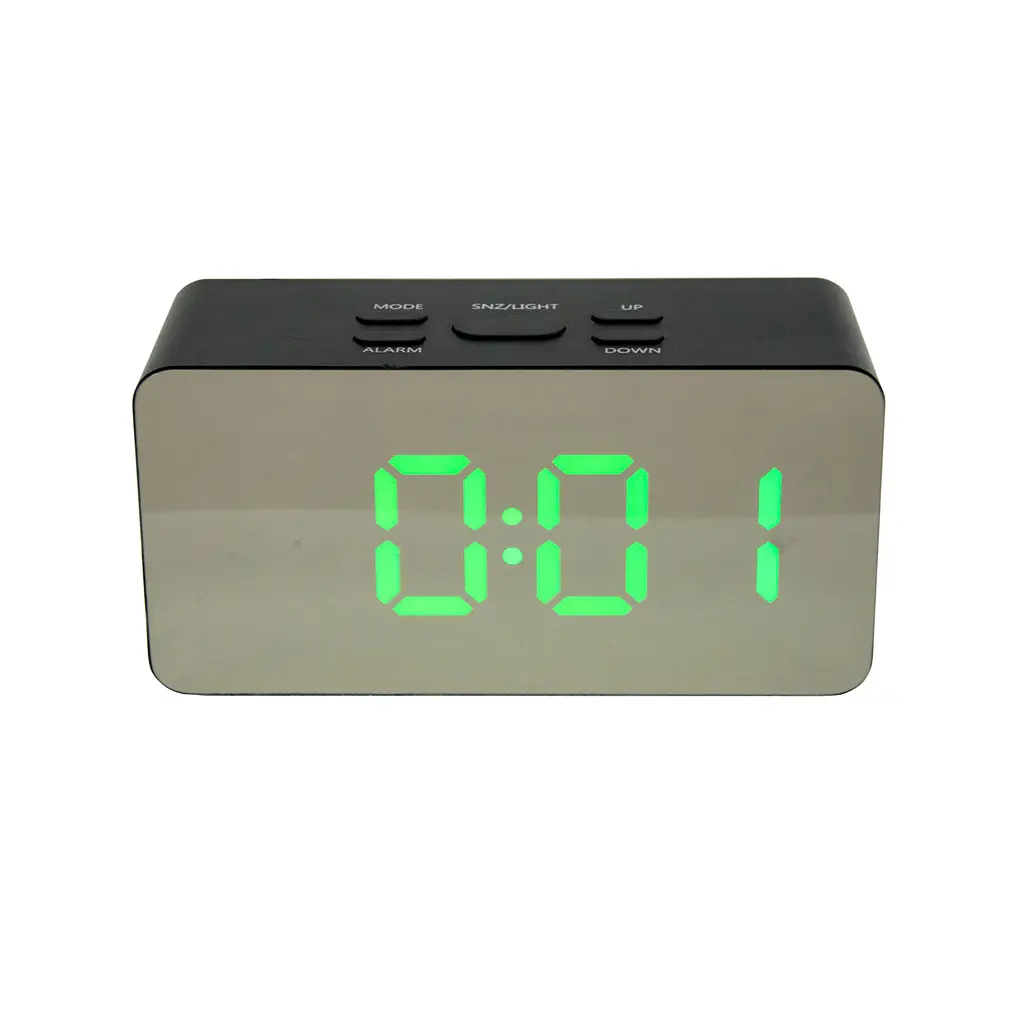 Часы настольные электронные LED Mirror Clock DS-3658L зеркальные часы с термометром и будильником (ST) - фото 7