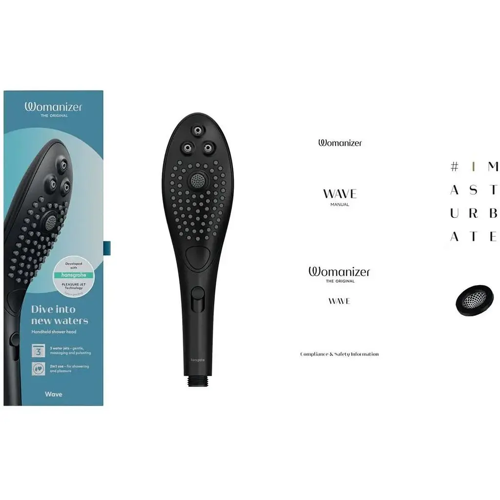 Насадка-стимулятор для душа 2 в 1 Womanizer Wave Black - фото 5
