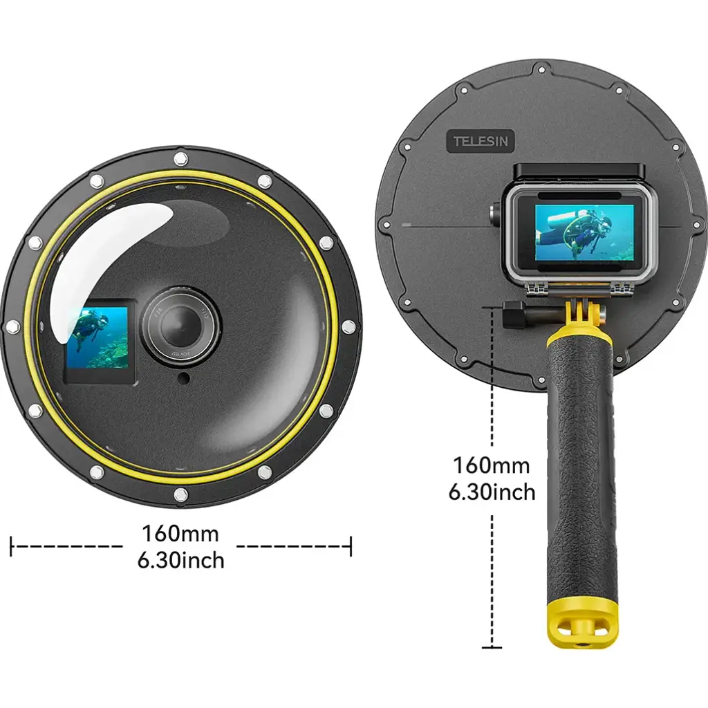 Водонепроникний бокс Telesin Dome Port для DJI Action 3/4/5 (OA-DMP-001) [128333] - фото 10