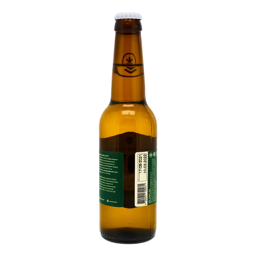Пиво MOVA Lager, світле, нефільтроване, 4,6%, 0,33 л - фото 4