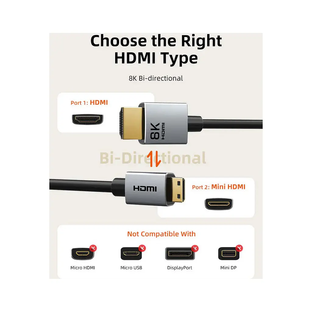 Кабель мультимедійний HDMI mini M to HDMI M 3.0m 8K60Hz Cabletime (CA915866) - фото 6