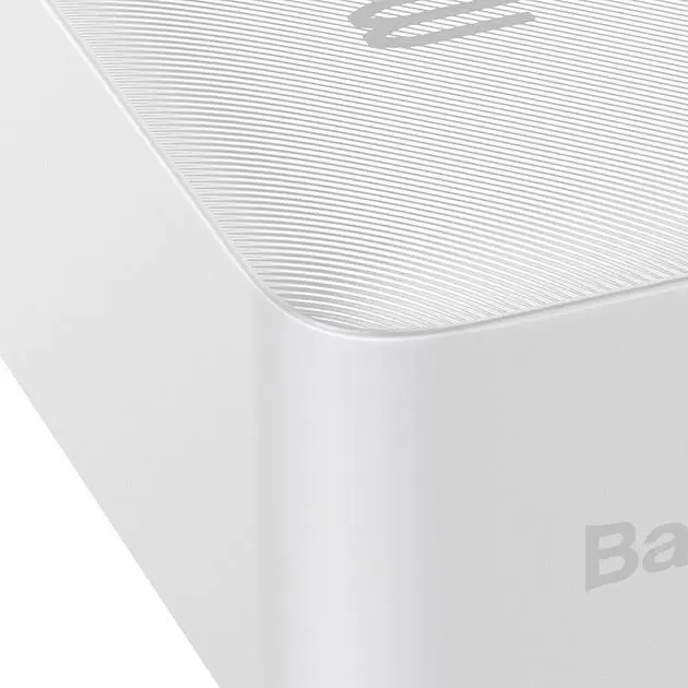 Зовнішній акумулятор (павербанк) Baseus Bipow Digital Display Powerbank 15W 30000 mAh White (PPBD050202) - фото 5