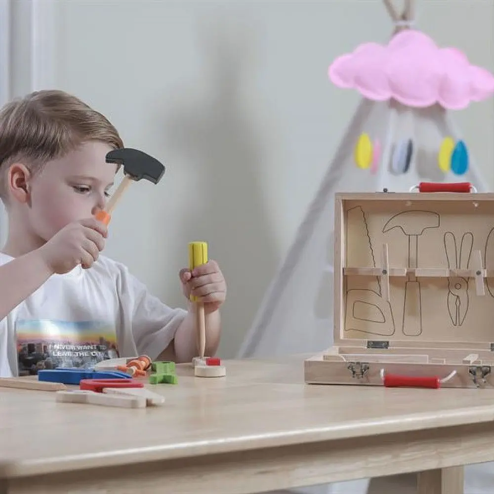 Игровой набор Viga Toys Чемодан с инструментами деревянный (50387) - фото 5