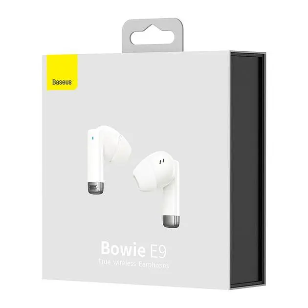 Беспроводные наушники Baseus True Wireless Earphones Bowie E9, IPX5, BT5.3, 40mAh, 400mAh, 5h (NGTW120002) white - фото 4