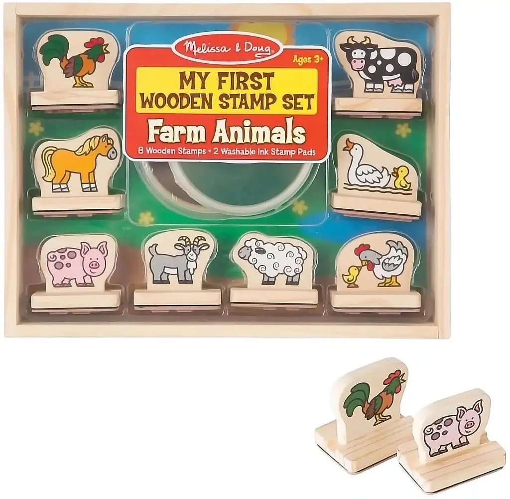 Набір для творчості Melissa & Doug Мої перші штампи Тварини ферми 8 шт. (MD12390) - фото 2