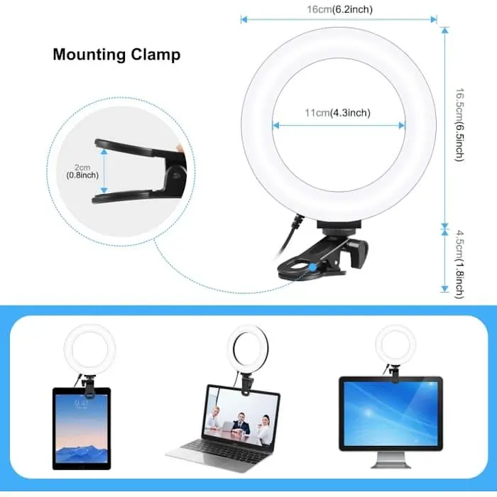 Кильцева USB LED лампа Puluz PU568B 6.2" - фото 2