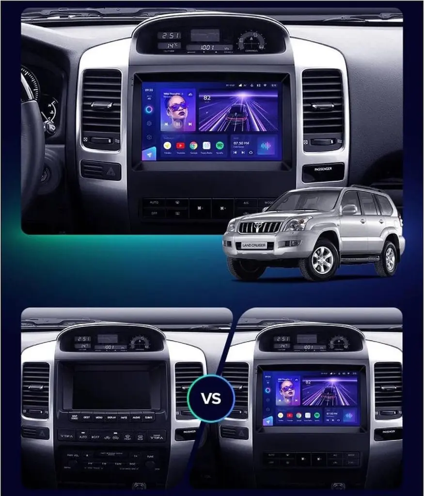 Автомагнітола штатна з Android 10.0 XPRO для Toyota Prado 2002-2009 (MER-12593_8286) - фото 5