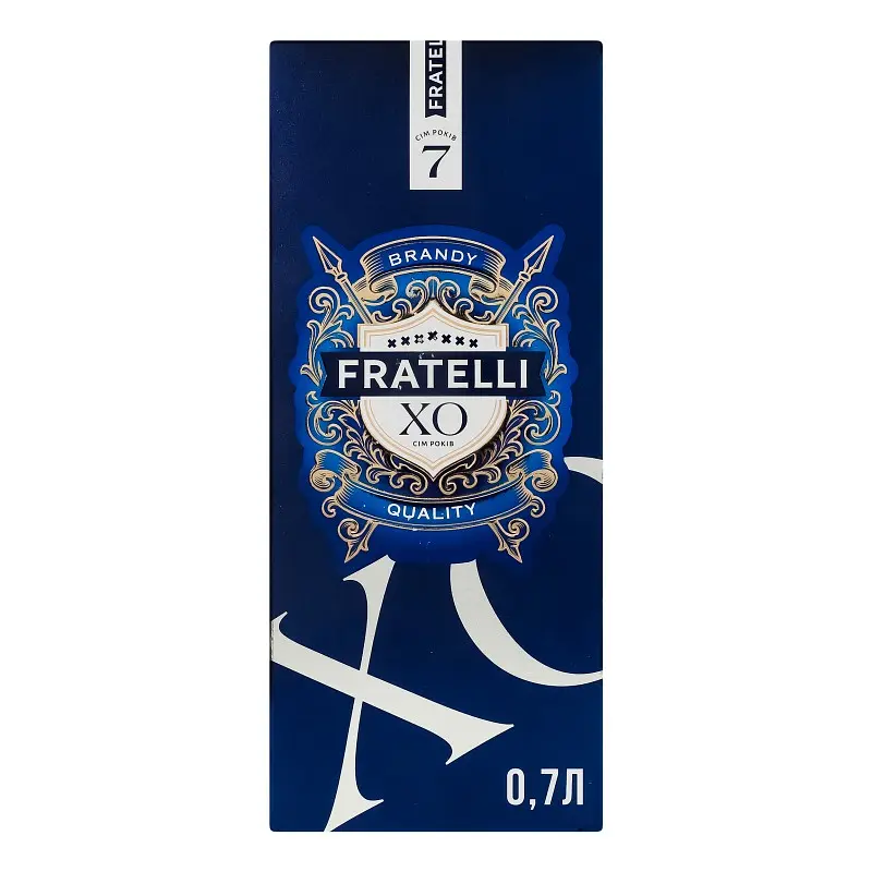 Уцінка. Бренді Fratelli XO ординарний 7 років 37% 0.7 л  - фото 4