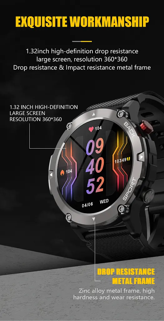 Смарт-часы Lemfo LF26MAX силиконовый ремешок black (16365) - фото 3