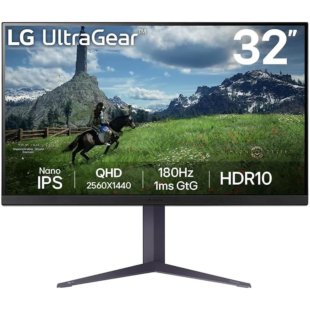 Монітор 31.5" LG 32GS85Q-B (32GS85Q-B) 2560x1440 (QHD 2K) IPS 180 Hz