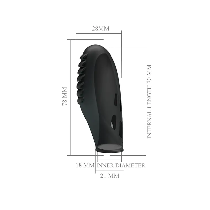 Насадка на палець - Pretty Love Gilo Finger Vibrator Black - фото 4