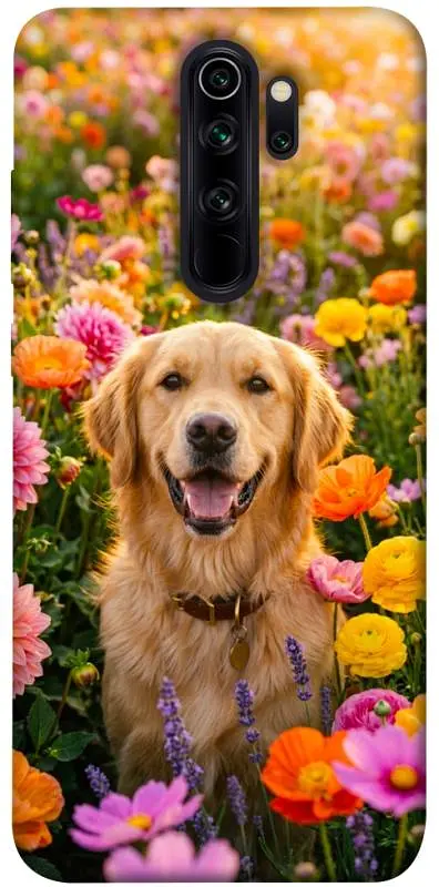 TPU чохол Demsky Flowery labrador для Xiaomi Redmi Note 8 Pro