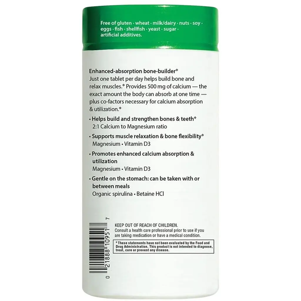 Кальций с магнием и витамином D3 Rainbow Light Food-Based Calcium with Magnesium & Vitamin D3 90 таблеток - фото 3