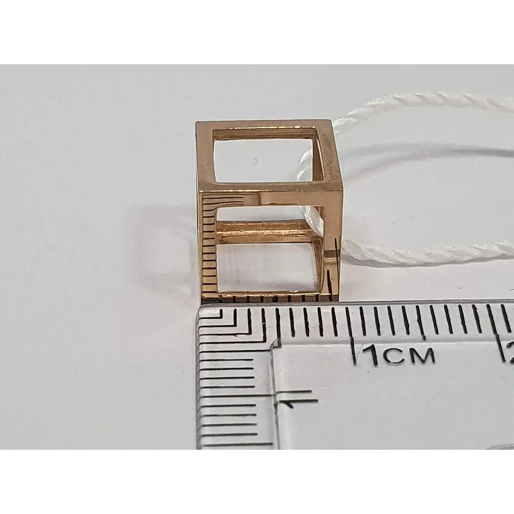 Золота підвіска Родинні коштовності Кубик. 1740563 - фото 3