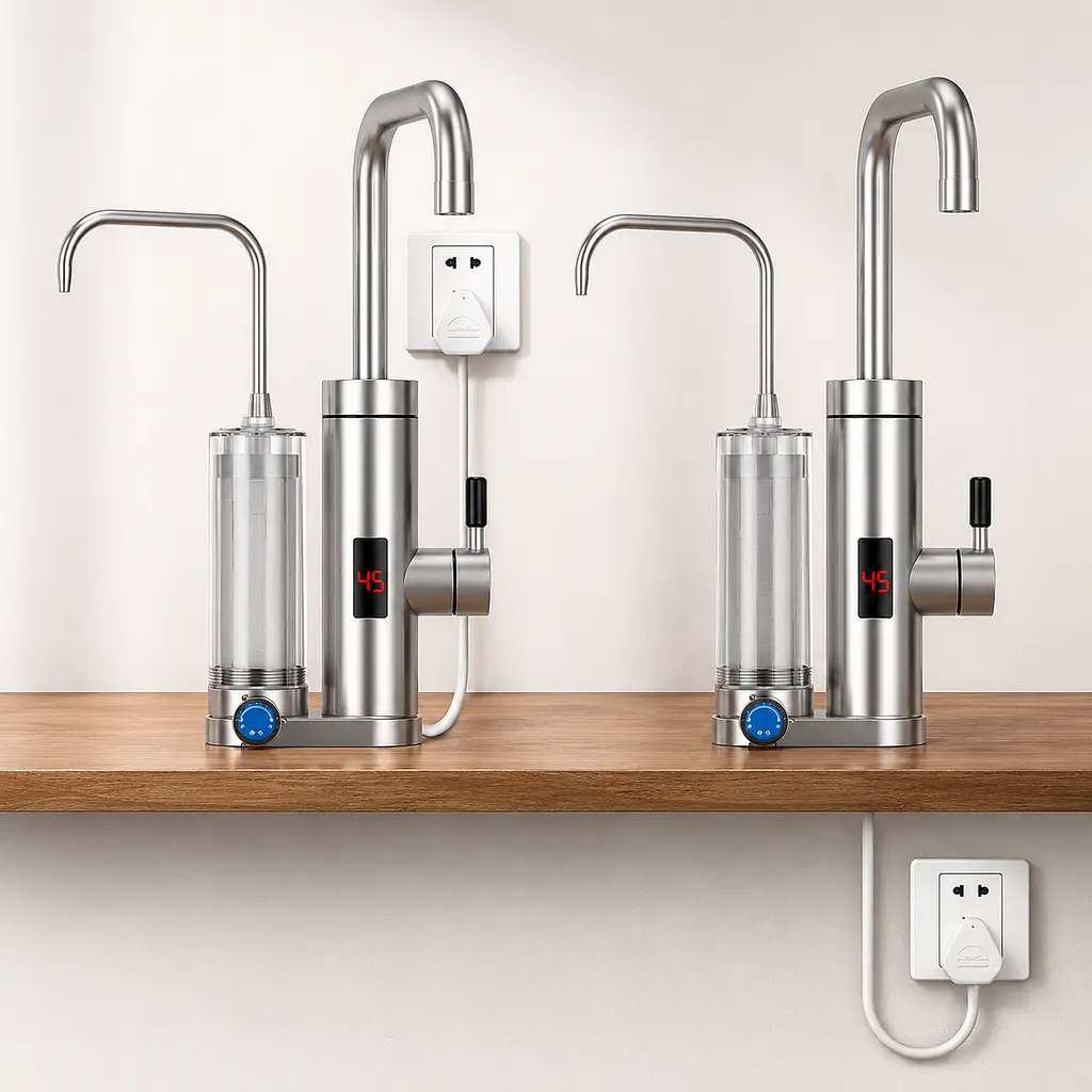 Проточний водонагрівач 2в1 Multifunctional heating cleaning faucet / Кран електричний проточний з LCD-диспеєм ZSW-D02 - фото 4