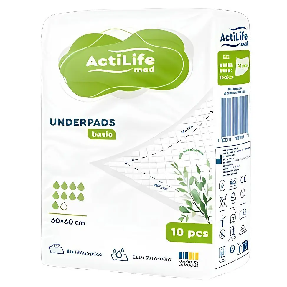 Пелюшки гігієнічні Actilife Med Basic поглинаючі 60х60 см 10 шт. - фото 2