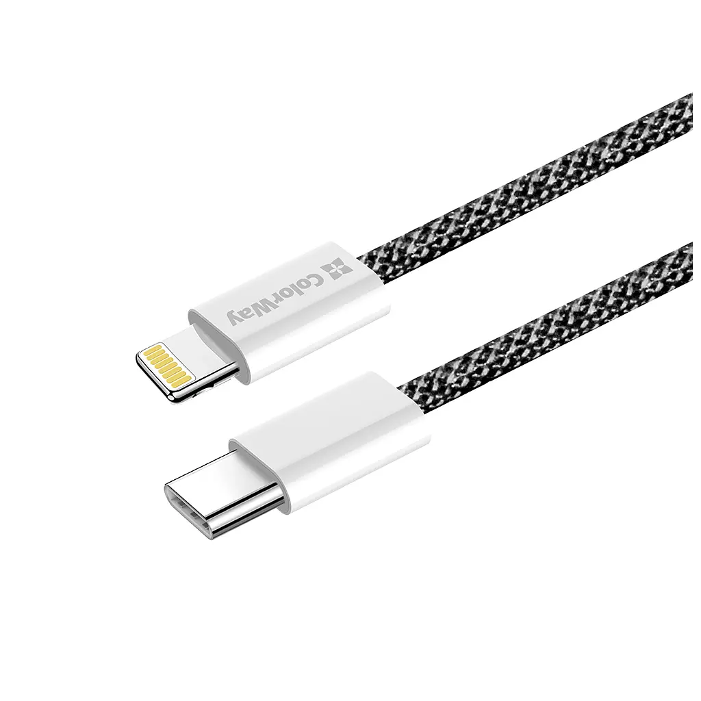 Дата кабель USB-C to Lightning 2.0m (PDF Fast Charging 27W) black ColorWay (CW-CBPDCL068-BK) - фото 6