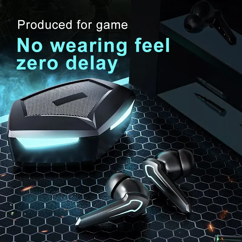 Игровые беспроводные наушники TWS P30 с LED подсветкой и сенсорами управления - фото 7