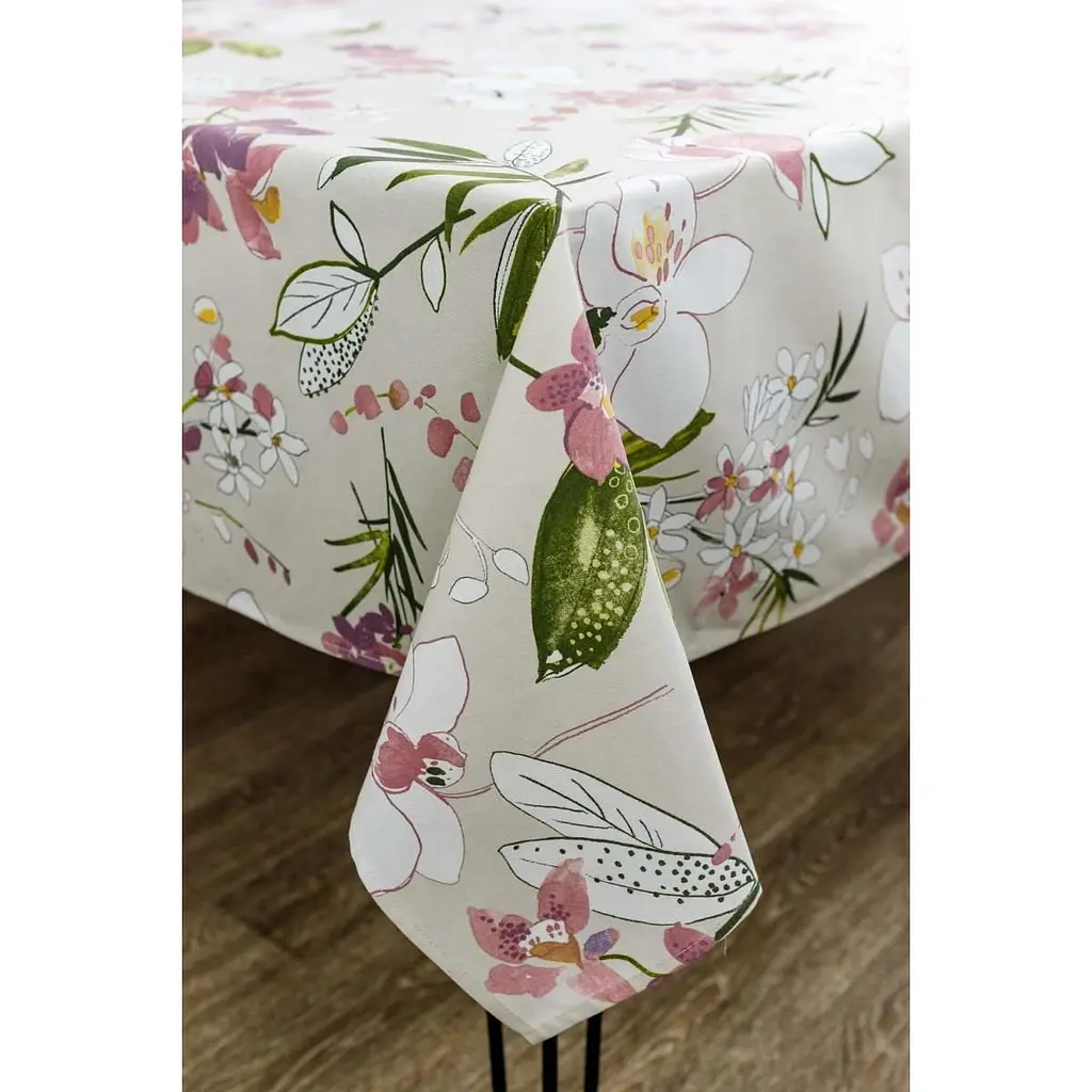 Скатертина Прованс Орхідея 180х136 см бежева (30900) - фото 3