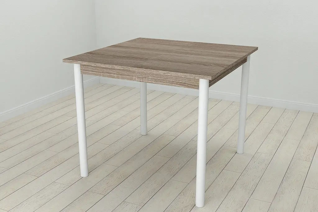 Стіл кухонний Ferrum-decor Агата 75x90x90 Білий ДСП Сонома Трюфель 16мм (FRD-106259) - фото 3