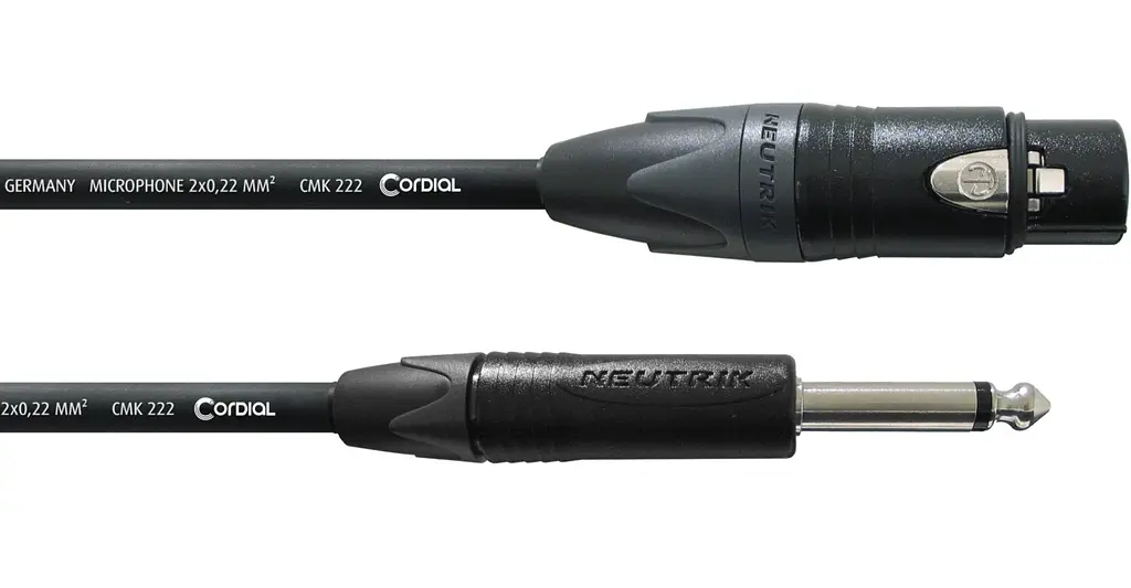 Микрофонный кабель XLR female — Jack 6.3 mono 2.5м Cordial CPM 2,5 FP