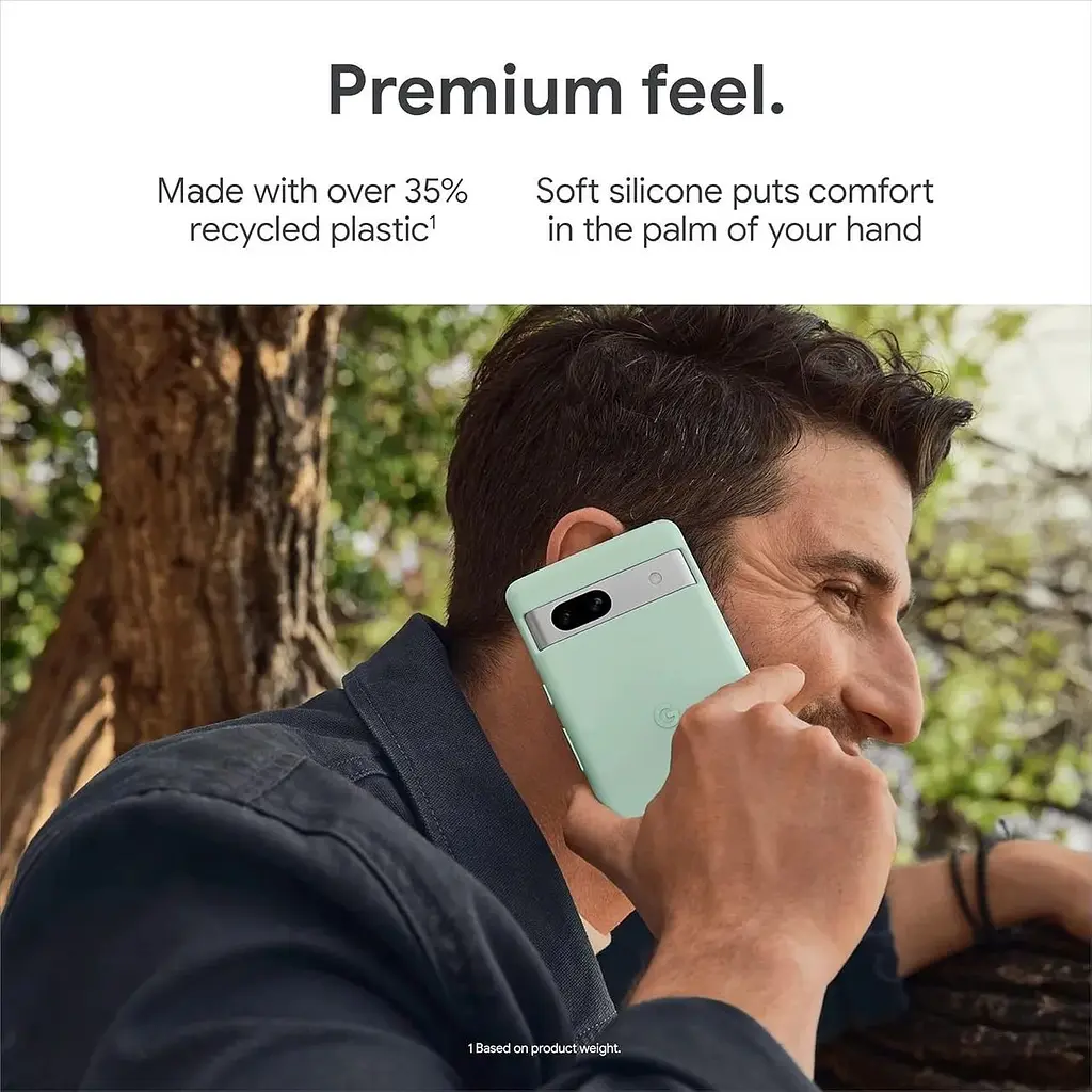 Оригинальный противоударный чехол Google Official Soft Shell Case для Pixel 7a (6.1") Seafoam GA04320 - фото 9