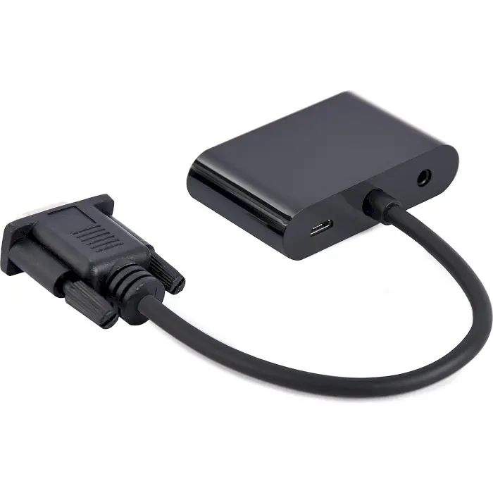 Адаптер-перехідник Cablexpert VGA на HDMI/VGA+Аудіо 3.5 (A-VGA-HDMI-02) - фото 3
