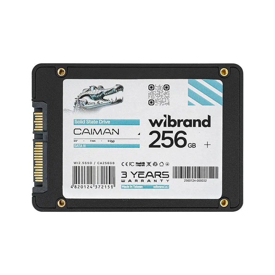 Жорсткий диск 2.5 SSD 256GB Wibrand Caiman WI2.5SSD/CA256GB 3D TLC NAND SATA-III 6Gb/s зап/чт. - 470/560мб/с BULK - фото 2