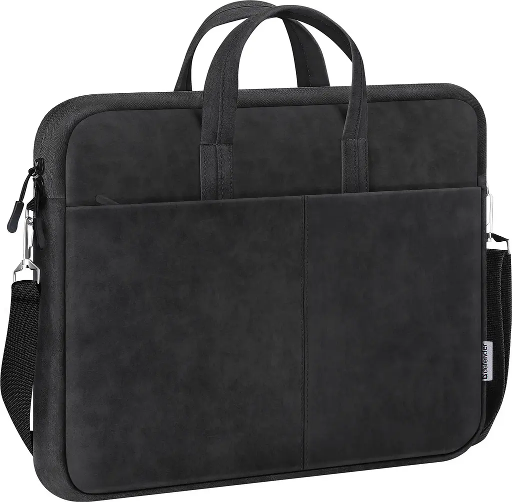 Сумка для ноутбука 15.6'' Defender PU кожа, карман, черный - фото 4