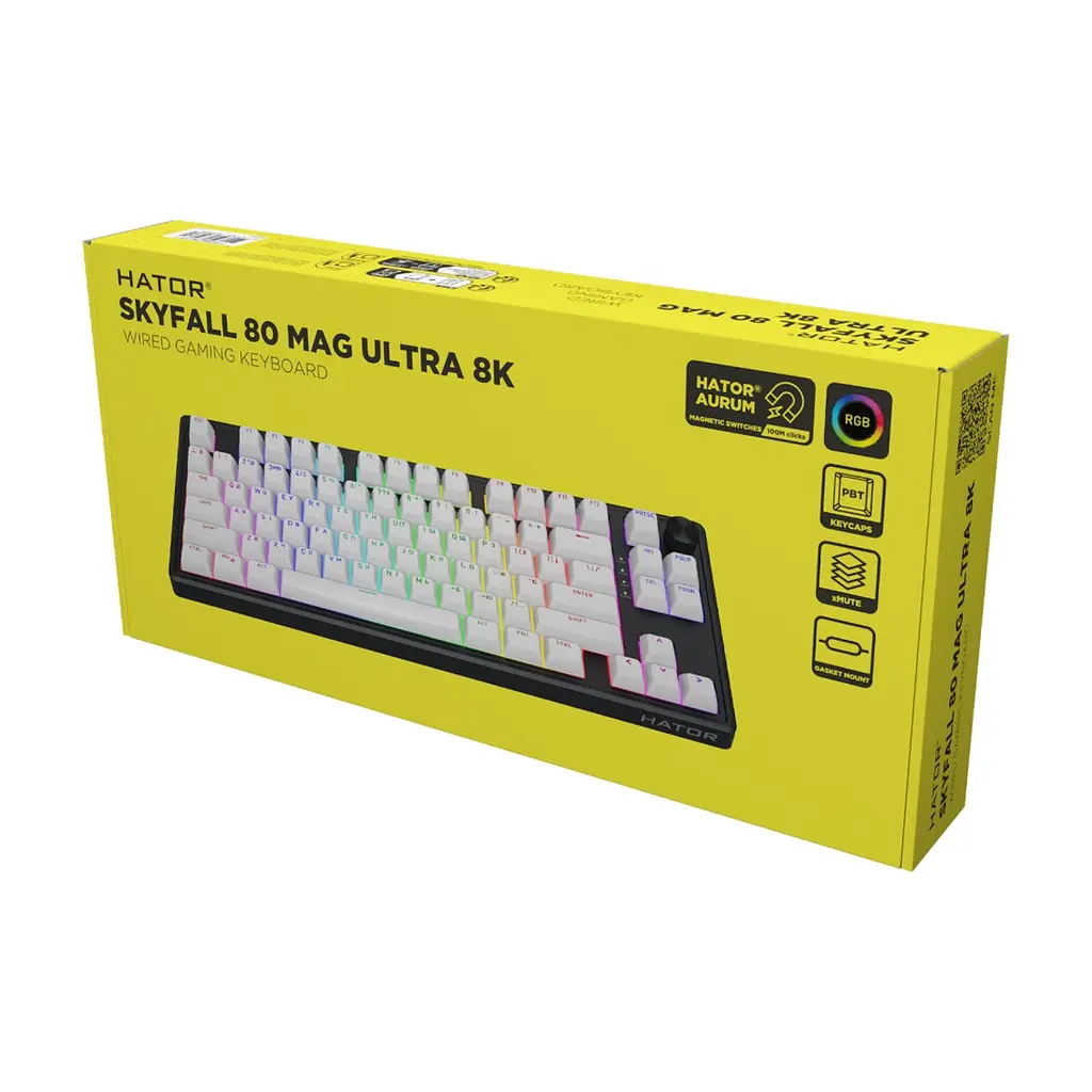 Клавіатура Hator Skyfall 80 MAG Ultra 8K Black/White (HTK1880UA) - фото 7