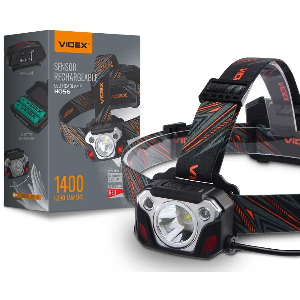 Налобный светодиодный фонарик Videx 1400Lm 6500K (VLF-H056) - фото 2