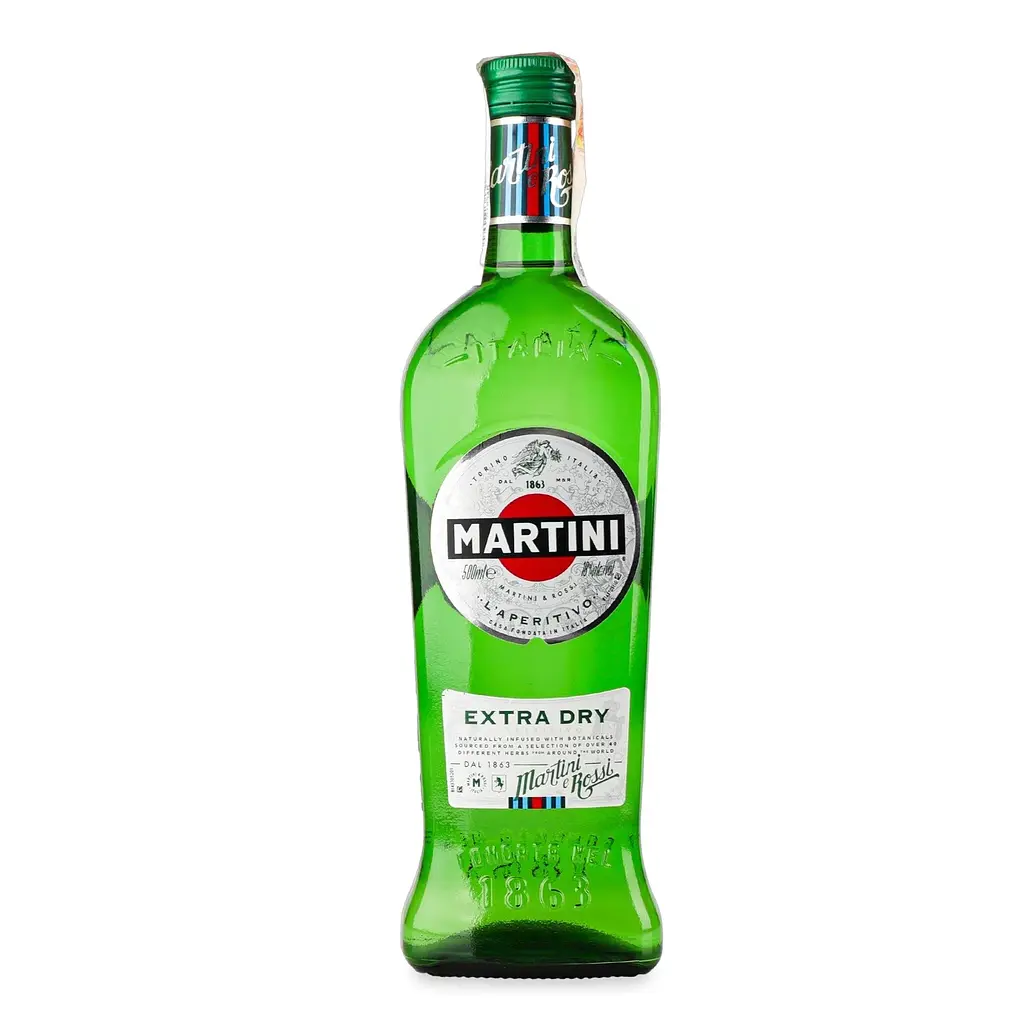 Упаковка вермуту Martini Extra Dry 18% 6 л (0.5 л х 12 шт.) - фото 2