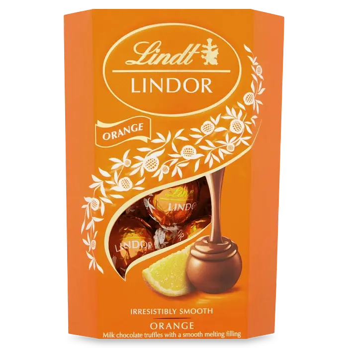 Шоколадні цукерки Lindt Lindor Orange 200g
