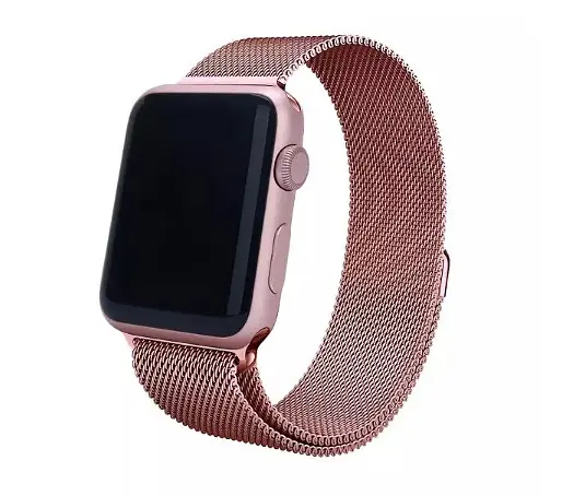 Миланский сетчатый ремешок Primo для Apple Watch 42 мм, 44 мм, 45 мм Rose Gold - фото 3