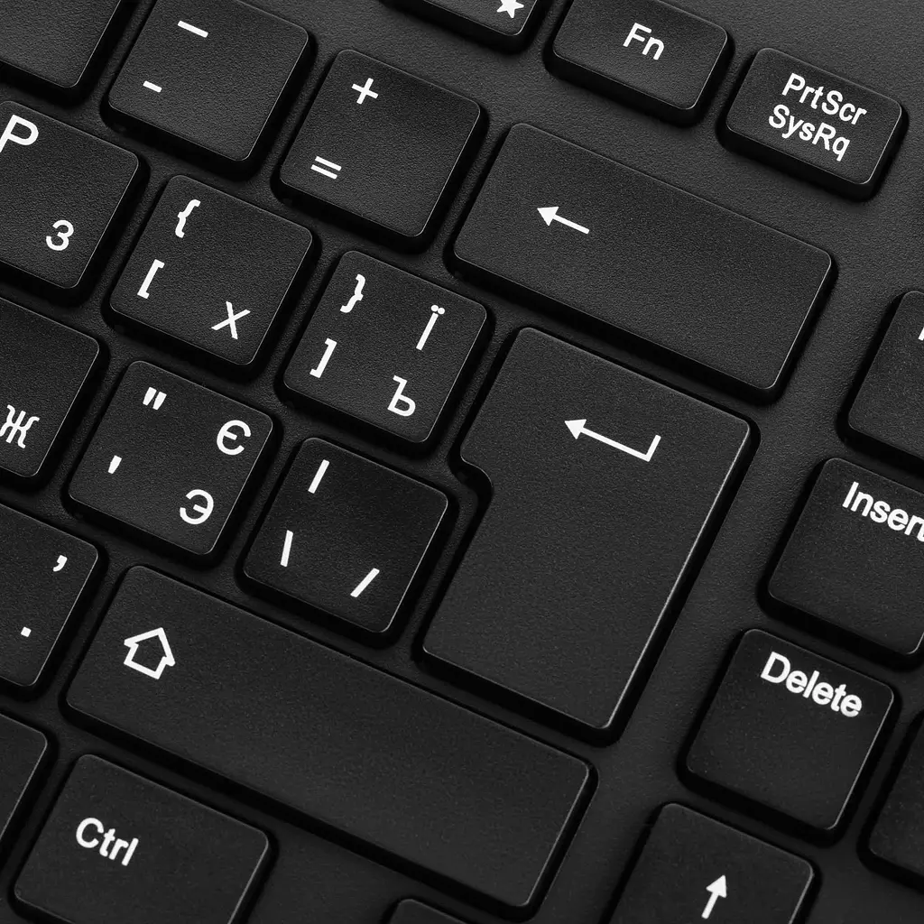 Клавіатура мембранна 220, 104key, WL, EN/UK, чорний HP teh0013824 - фото 8