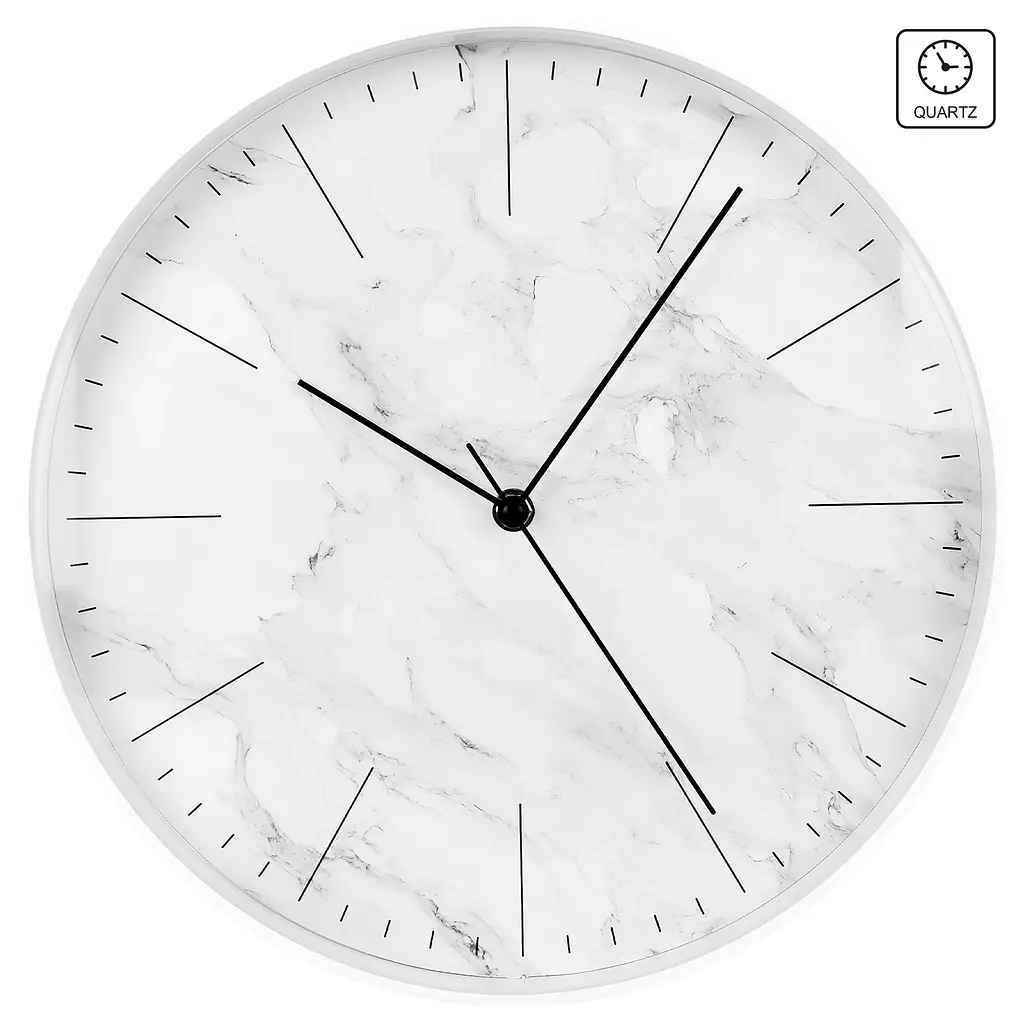 Годинник настінний Technoline 635205 White Marble (635205), Білий - фото 2