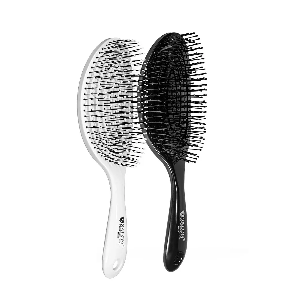 Щітка для волосся масажна продувна Salon Professional 18200 SL, чорна - фото 6