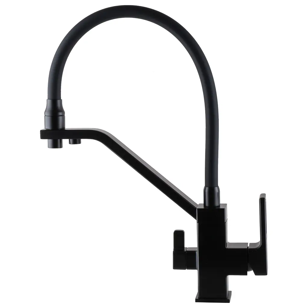 Смеситель для кухни под осмос Globus Lux PIANO GLPN-0900-10-BB черный одноручный с поворотным изливом для фильтрации воды - фото 3