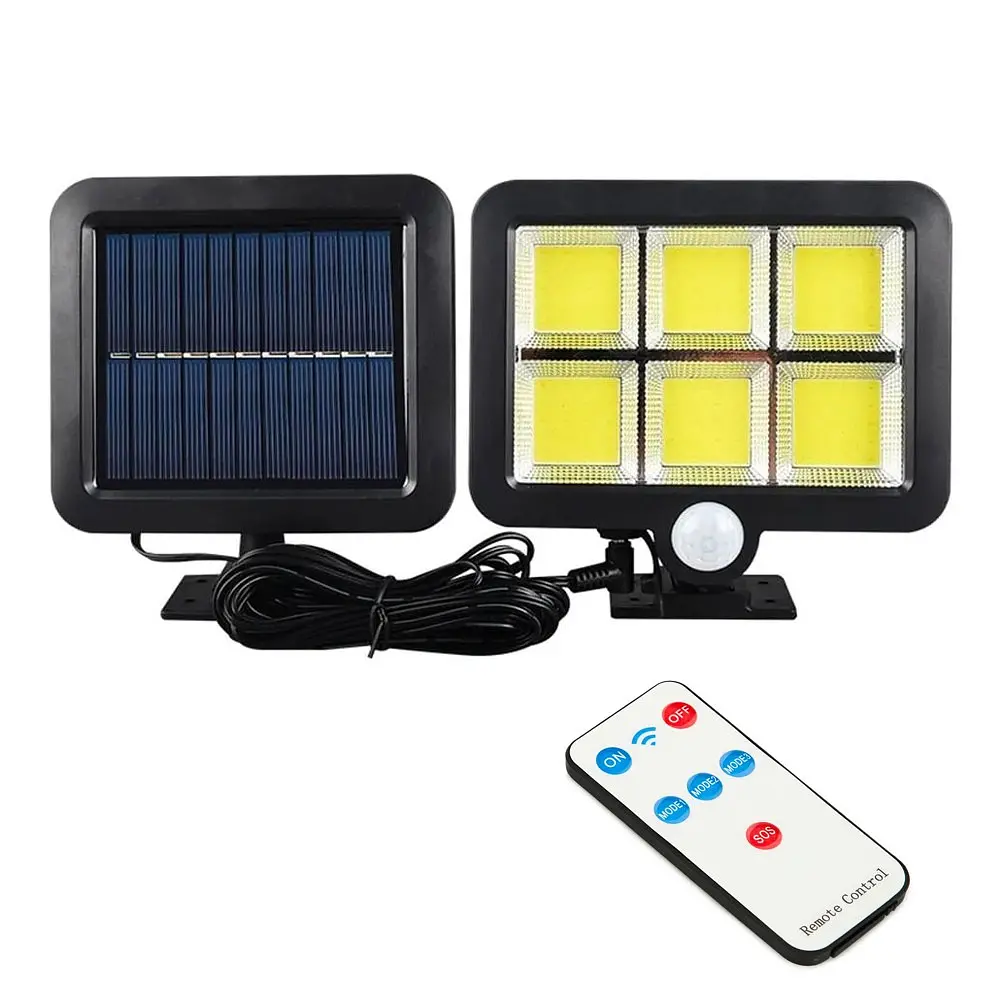 Вуличний ліхтар настіний із пультом Solar Light BK-128-6 COB на сонячних батареях з датчиком руху - фото 5