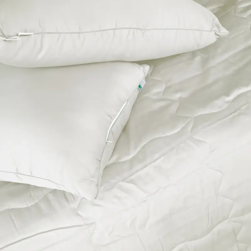 Літній постільний комплект MirSon Line Satin Premium Moko White Modal Євро (2200010977011) - фото 2