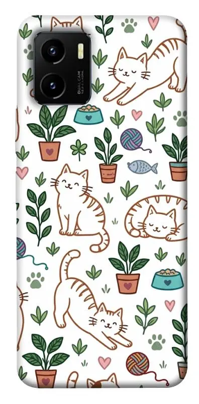TPU чохол Demsky Cats pattern для Vivo Y15s