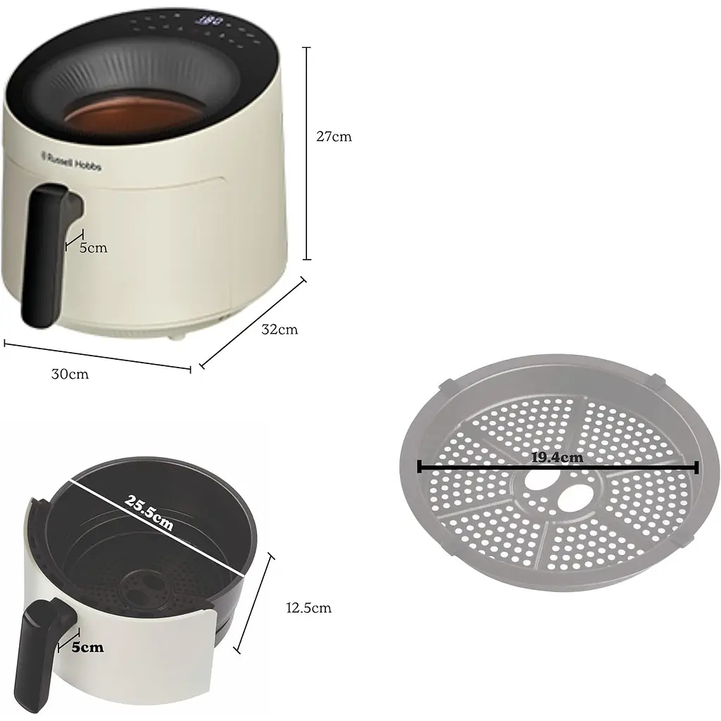 Мультипечь Russell Hobbs Satisfry Panoramic 1500 Вт белая (27421-56) - фото 4