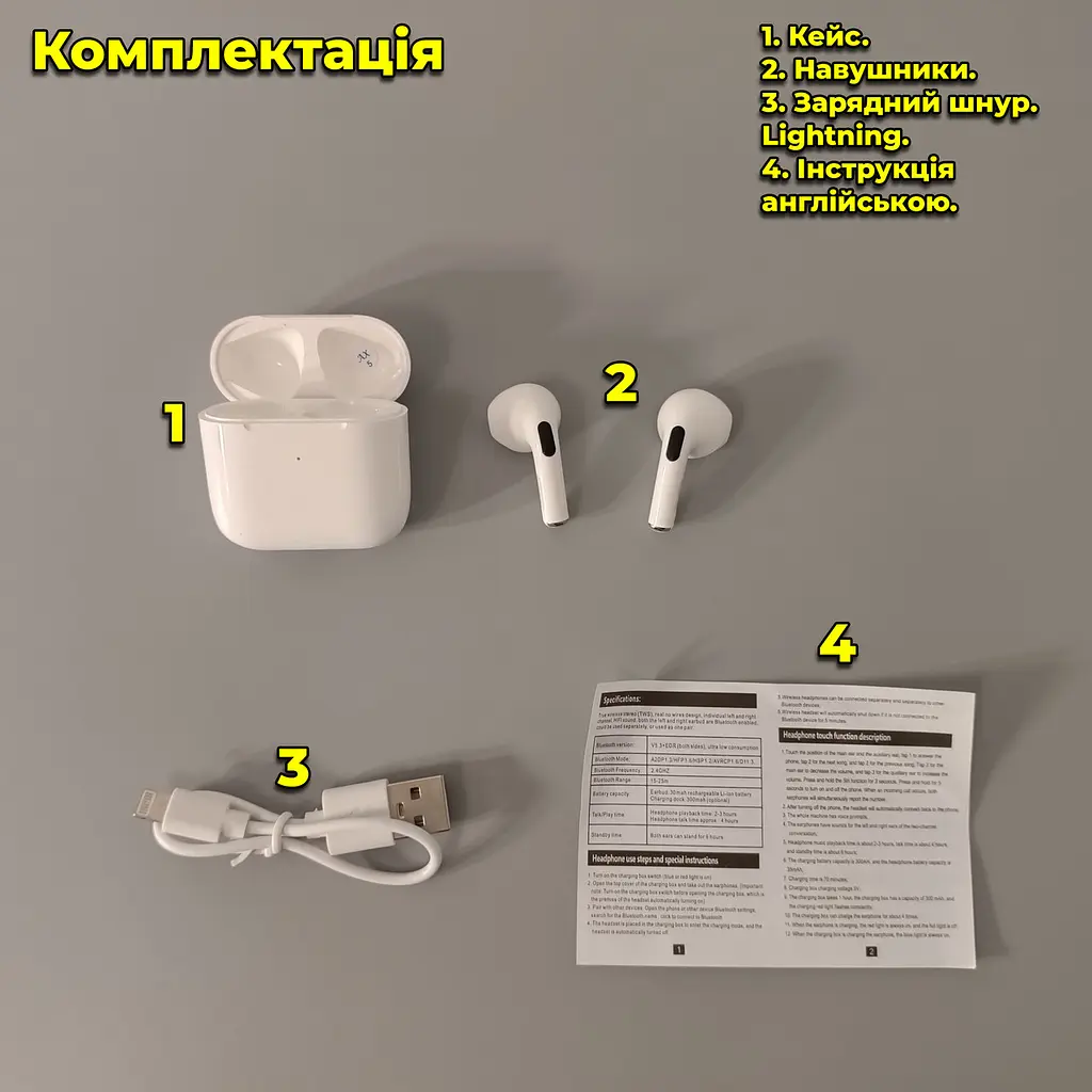 Бездротові навушники Pro 4. Bluetooth - фото 2