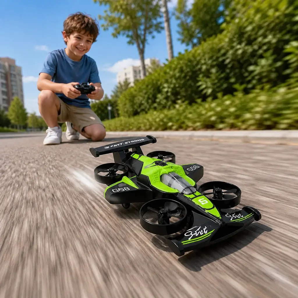 Дрон-машинка F1 Пінопласт G58 / Радіокерована дрон-машина 2в1 / Дрон для дітей та активних ігор - фото 4