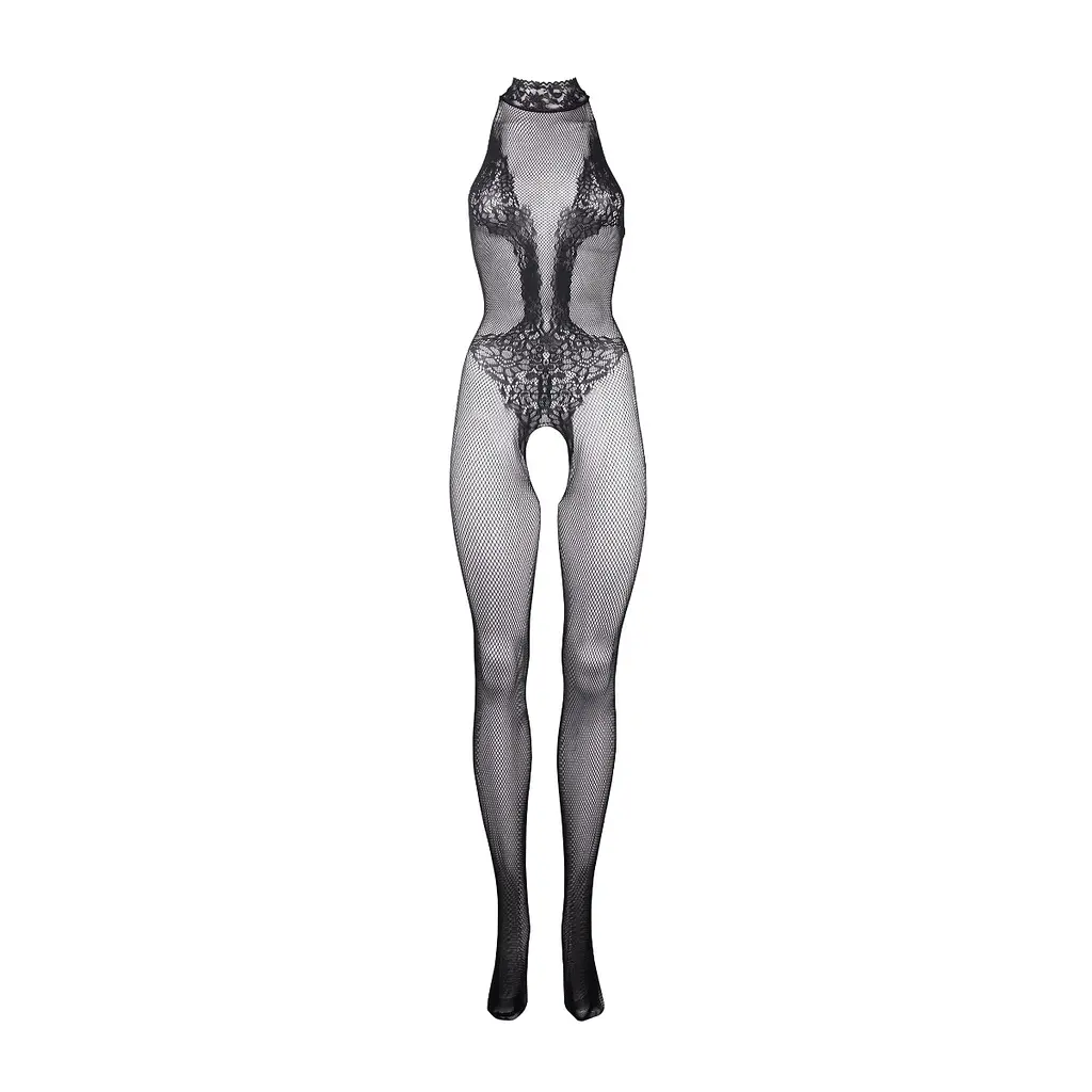 Бодистокінг Le Désir Fishnet and Lace, One Size (чорний) - фото 7