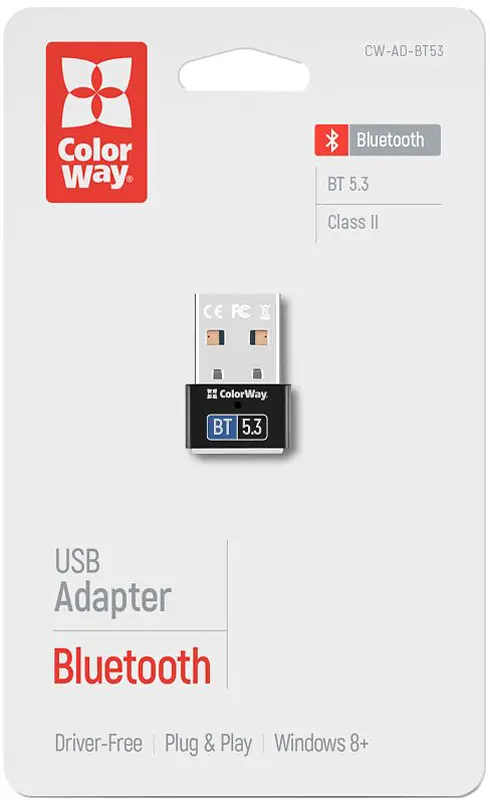 Адаптер Bluetooth v5.3 USB, чорний Colorway - фото 5