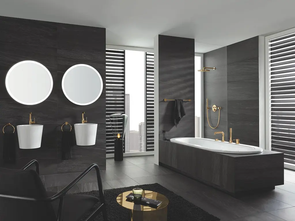 Змішувач для умивальника 1/2" L-розміру Grohe Essence 24174GL1 Золотий - фото 4