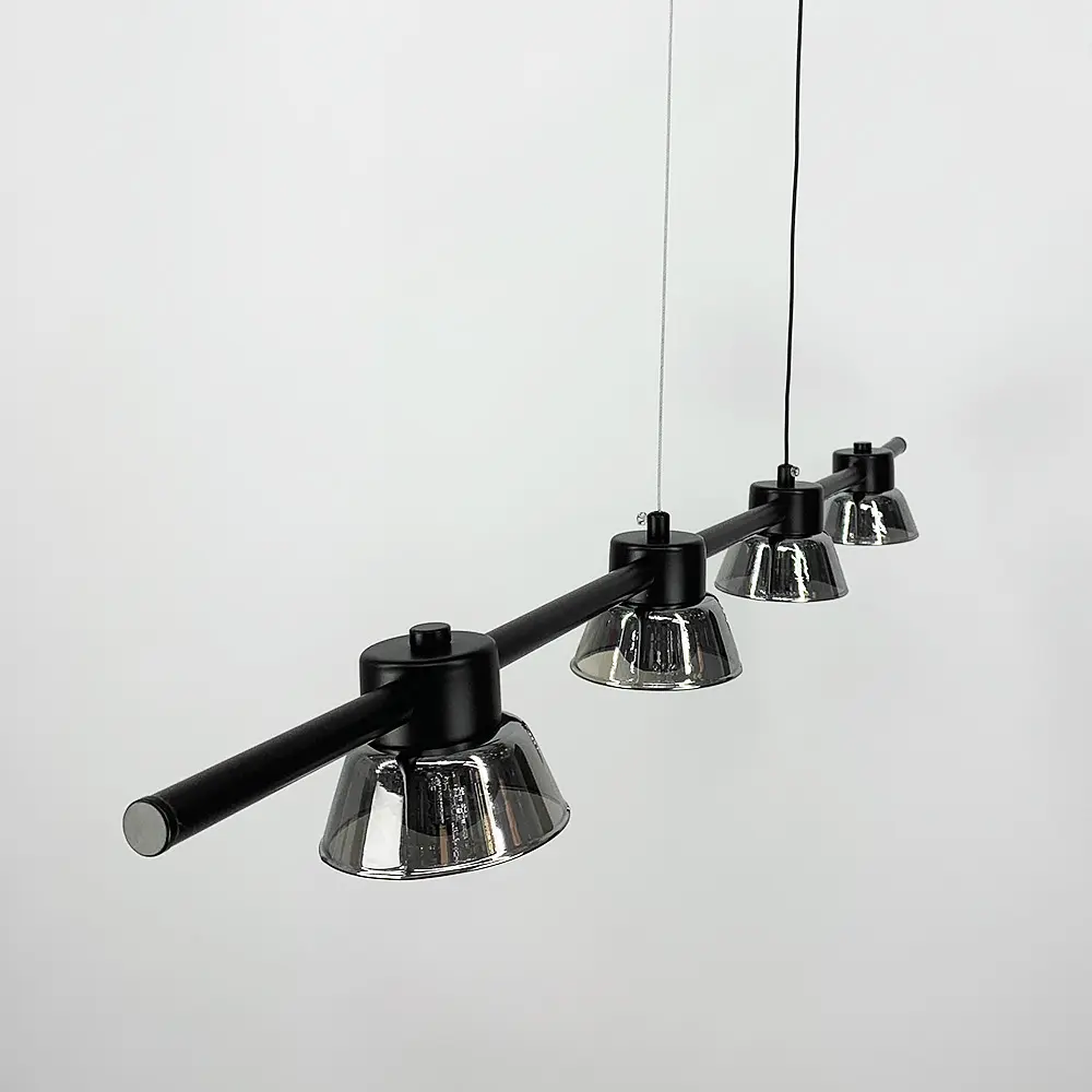 Удлиненная люстра HILDFRID на 4 плафона Line.F MJ 179L-950 BK - фото 4