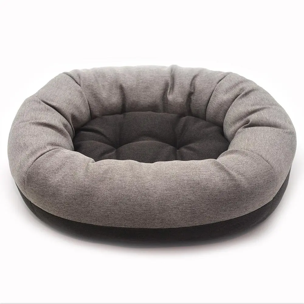 Лежак овальний для собак та котів Магнус Zoo-hunt коричневий №3 60х80х24 см - фото 4